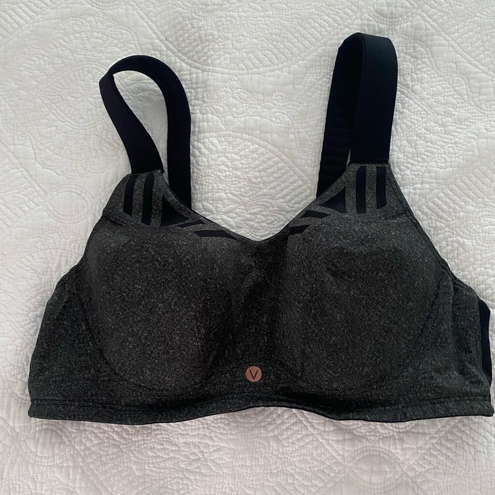LIVI Charcoal Gray & Black Sports Bra 44C
